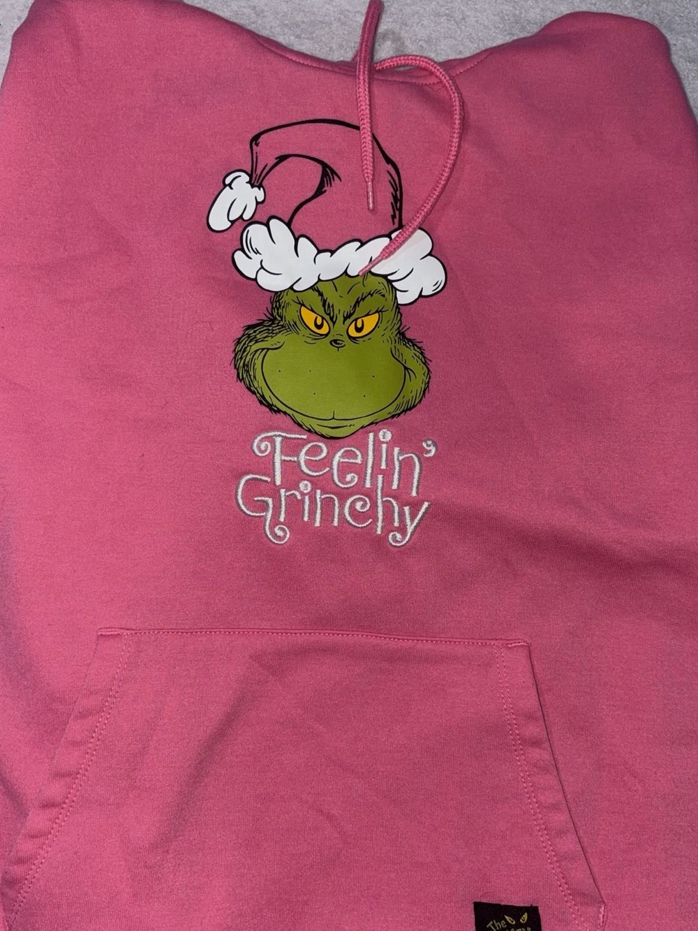 Pink 'Feelin' Grinchy' Womans Hoodie
